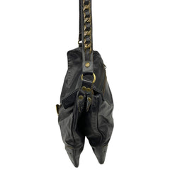 Jas MB London Black Leather Shoulder Saddle Bag Jas MB London Black Leather Shoulder Saddle Bag