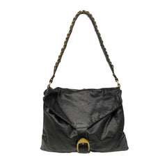 Jas MB London Black Leather Shoulder Saddle Bag Leather