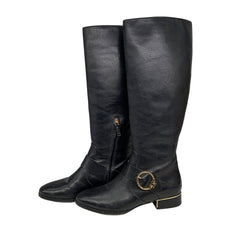 Tory Burch SOFIA Black Leather Riding Boots Flat Buckled Equestrian US 9.5 $498 Tory Burch SOFIA Black Leather Riding Boots Flat Buckled Equestrian US 9.5 $498
