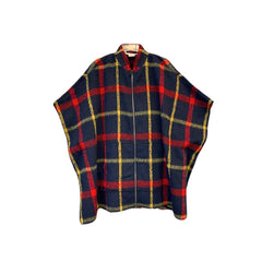 Plaid Zip Up Poncho Plaid Zip Up Poncho
