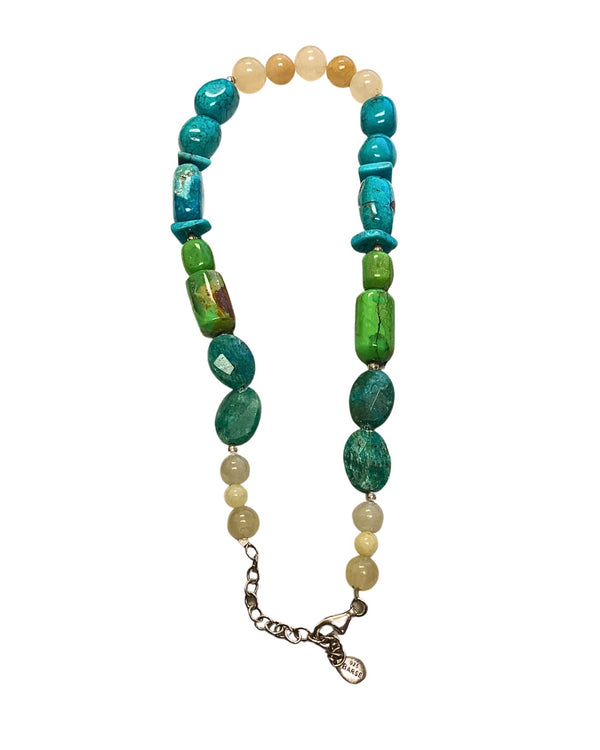 Barse Blue Green Turquoise Beaded Necklace