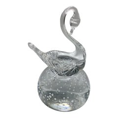 Glass Swan Paperweight