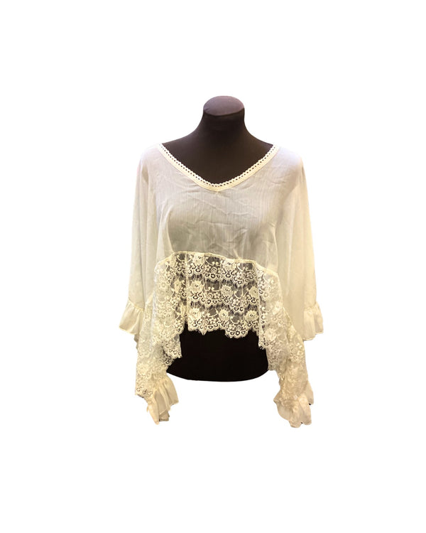 Boho Lace Poncho Top