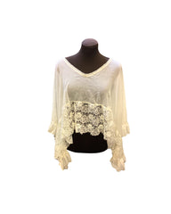 Boho Lace Poncho Top