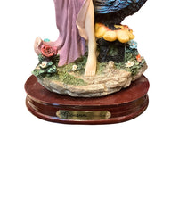 Lady with Peacock Figurine