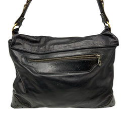 Jas MB London Black Leather Shoulder Saddle Bag