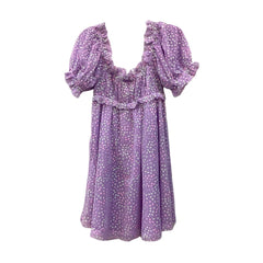 Buddy Love Jac Puff Sleeve Short Floral Sequin Dress Size XS