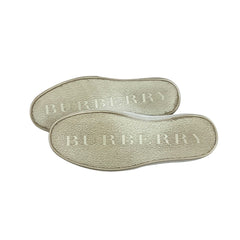 Burberry Gauden Indigo Blue Check-Print Canvas Slip-On Sneakers Size 5