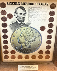 Framed Lincoln Memorial Coin Set