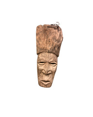 Hand Carved Wooden Mask Wall Sculpture