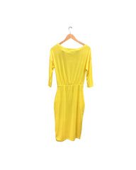 Yellow Midi Dress & Necklace Set