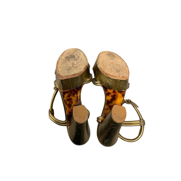 Golden Platform Sandals