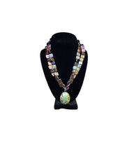 Iridescent Shell Statement Necklace
