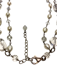 Double-Strand Beaded Pearl Necklace