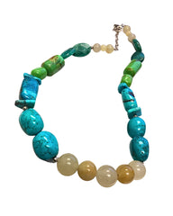 Barse Blue Green Turquoise Beaded Necklace