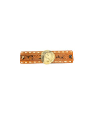 Carved Horse Leather Cuff