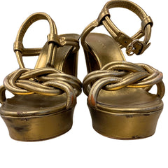 Golden Platform Sandals