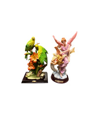 De Capoli Parrots & Angel Figurine Set