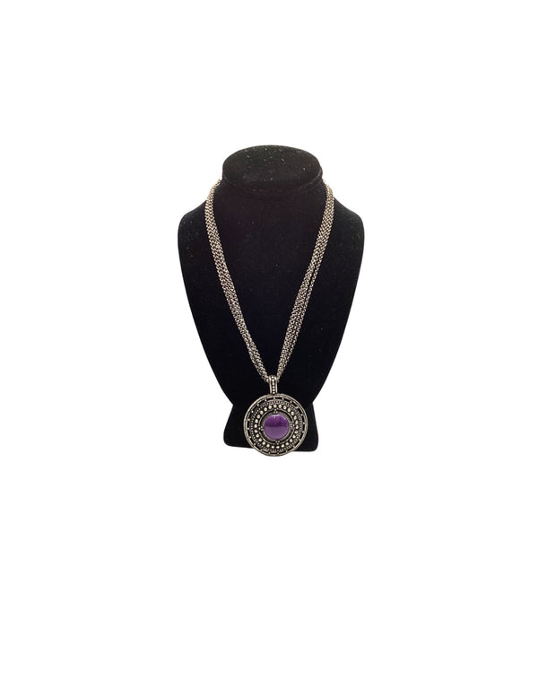 Premier Purple Medallion Necklace