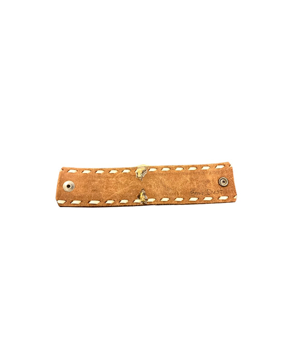 Carved Horse Leather Cuff