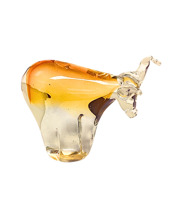 Glass bull figurine