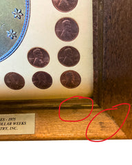 Framed Lincoln Memorial Coin Set
