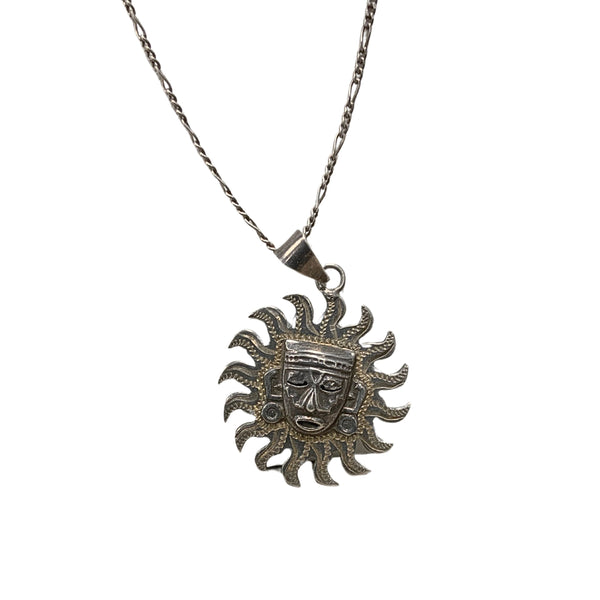 Sterling Mayan Necklace