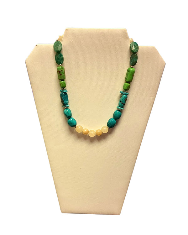 Barse Blue Green Turquoise Beaded Necklace
