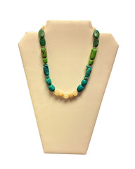 Barse Blue Green Turquoise Beaded Necklace