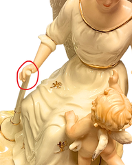 Porcelain Angel and Cherub Set