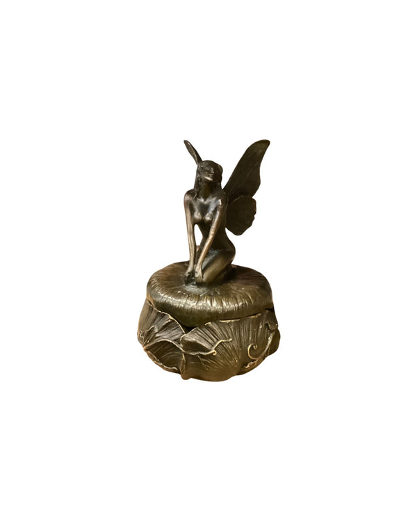 Art Nouveau Seated Fairy Trinket Box