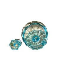 Blue Fostoria Coin Glass 2-Piece Set