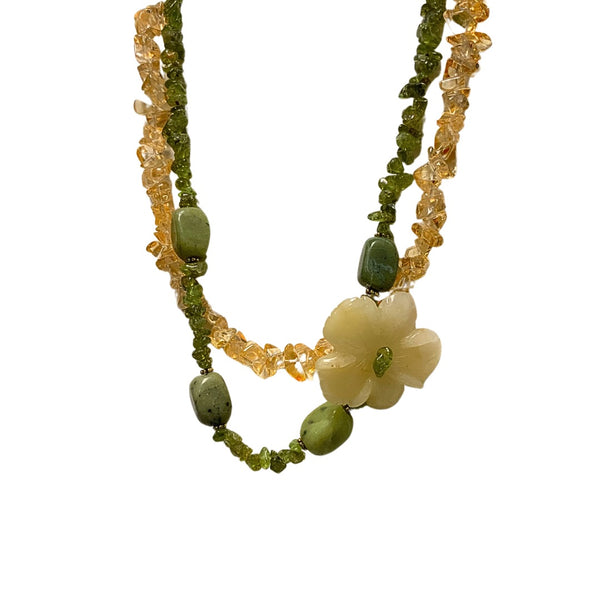 Lucite Flower Necklace