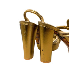 Golden Platform Sandals