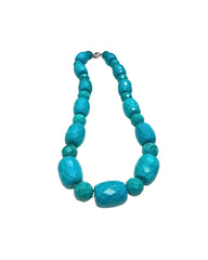 Turquoise-Blue Necklace and Dangle Earring Set