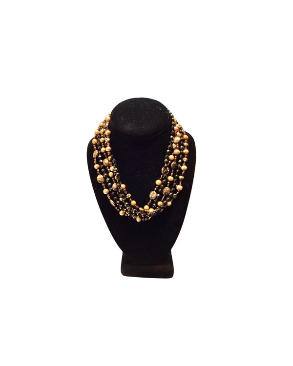 Multi-Strand Beaded Necklace