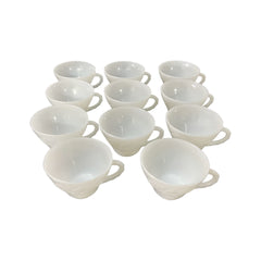Milk Glass Punch Bowl Set