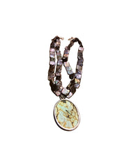 Iridescent Shell Statement Necklace