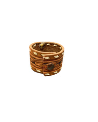 Carved Horse Leather Cuff