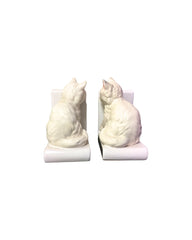 Vintage Lefton White Cat Bookends