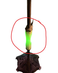 Brass floor lamp with uranium