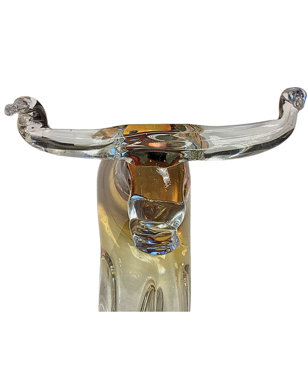 Glass bull figurine