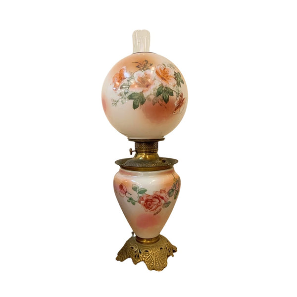 Pink Globe Hurricane Lamp