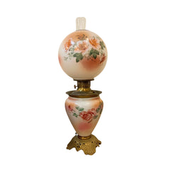 Pink Globe Hurricane Lamp