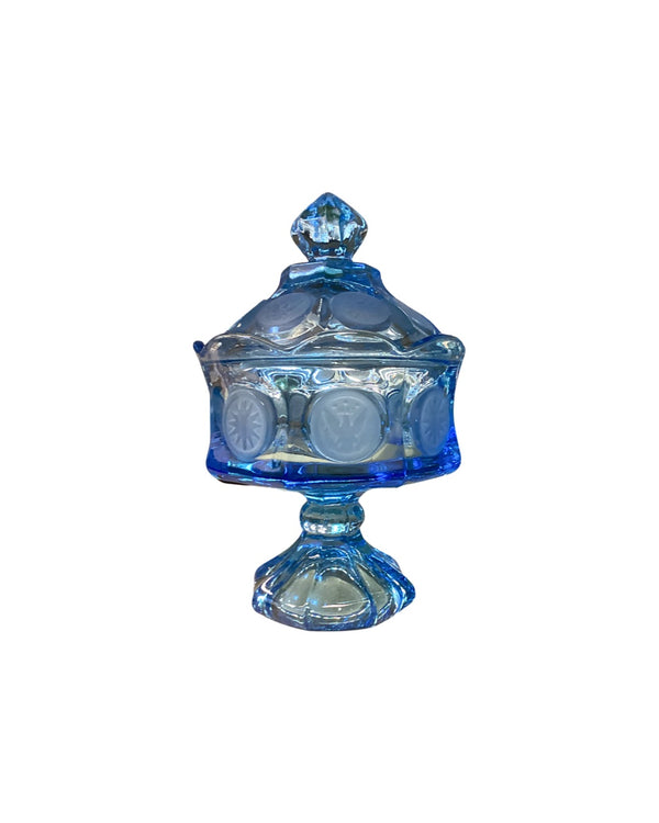 Ice Blue Fostoria Coin Glass Compote