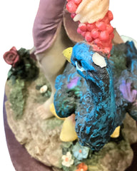 Lady with Peacock Figurine