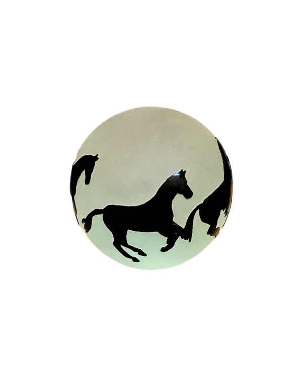 Correia Frosted Glass Horse Paperweight