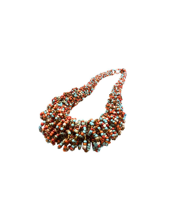 Vintage Bead Crochet Necklace
