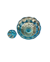 Blue Fostoria Coin Glass 2-Piece Set