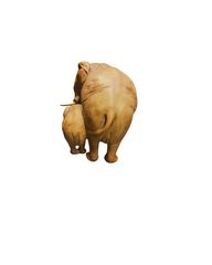 Mother & Calf Elephant Sculpture